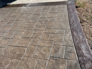 stamped concrete patio in upstate sc