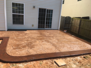 stamped concrete patio large flagstone rocks taylors south carolina